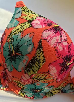 Бюстгальтер в цветы с push-up