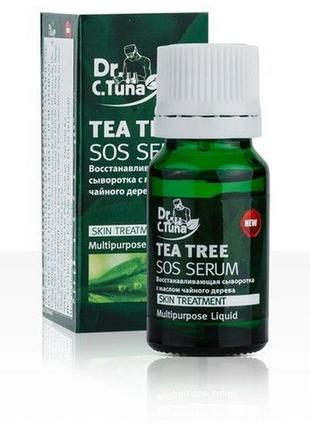 Сироватка sos з маслом чайного дерева dr.tuna tea tree sos serum farmasi1 фото