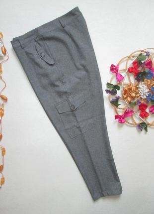 Шикарні літні брюки карго сірий меланж висока посадка primark7 фото