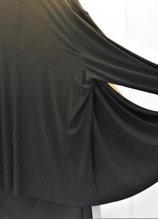 Чорне плаття батал в комплекті c кардіганом, виріз "гойдалки", plus 22w 58, 60 рр5 фото