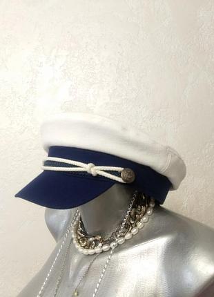 Речная кепи. женская кепка в морском стиле. кашкет. клетчатка. тренд.