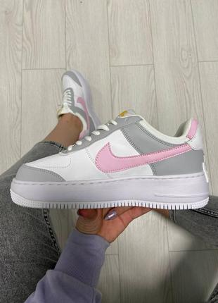 Кроссовки nike air force shadow grey pink4 фото