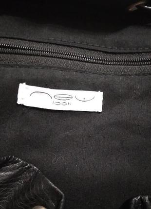 Класний м'який чорний рюкзак new look екошкіра5 фото