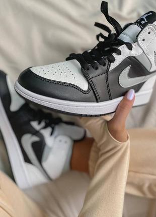 Кросівки jordan 1 retro black/ silver  кроссовки3 фото