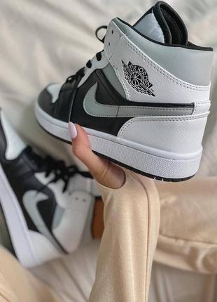 Кросівки jordan 1 retro black/ silver  кроссовки10 фото