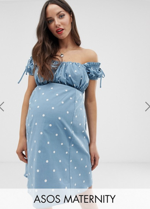 Сукня для вагітних в горошок asos2 фото
