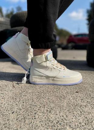 Женские кроссовки nike air force 1 utility cream6 фото