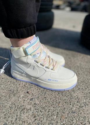 Женские кроссовки nike air force 1 utility cream10 фото