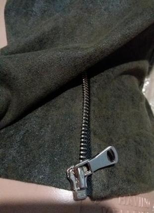 Стильна стрейчева куртка-косуха(піджак)бренду zara хакі6 фото