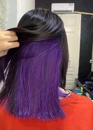 Deep purple, тимчасова фіолетова фарба для волосся від directions4 фото