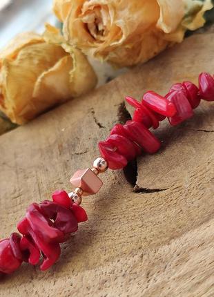 Коралловый браслет 7