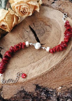 Коралловый браслет 5