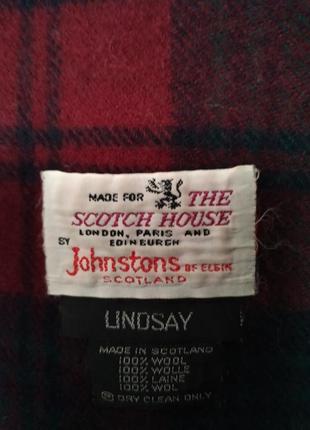 Johnstons of scotland  мужской стильный шарф натуральная шерсть.1 фото