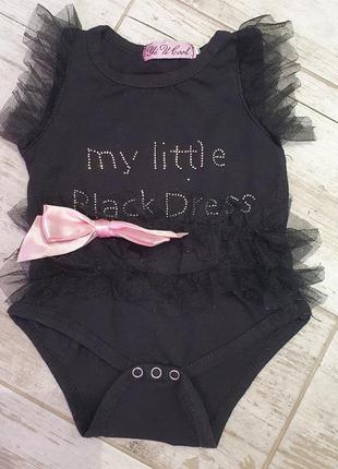 Шикарный бодик "моё  маленькое черное платье"1 фото