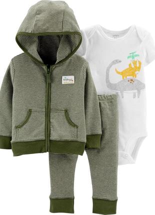 Костюм-тройка carter’s 3-piece dinosaur little jacket set