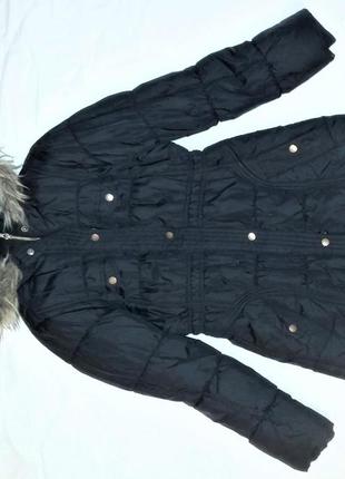 Удлиненная приталенная куртка пальто деми и еврозима peacocks, р. 42-44 (м).5 фото