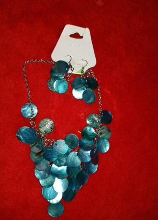 Кольє + сережки черепашки2 фото