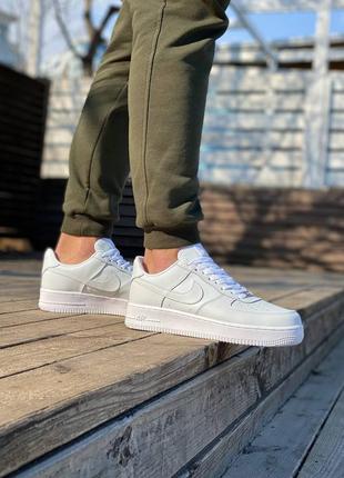 Кроссовки белые кожаные унисекс nike air force low white🔥