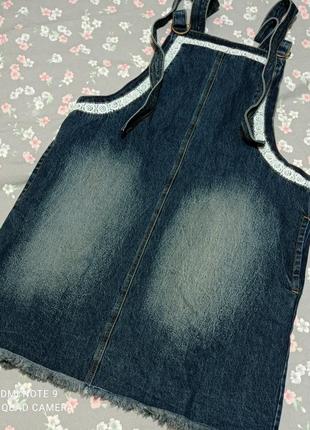 Джинсовий сарафан, комбінезон