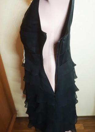 Коктейльное  черное платье для вечернки новогоднне5 фото