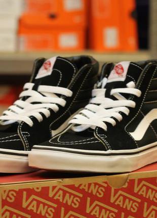 Оригинальные кеды vans sk8-hi "black/white" (vd5ib8c)1 фото