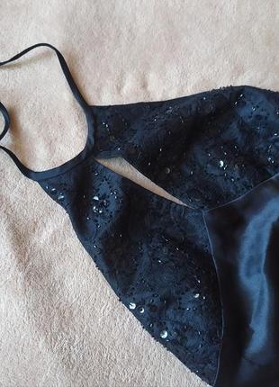 Шикарное винтажное вечернее платье в пол с открытой спиной3 фото