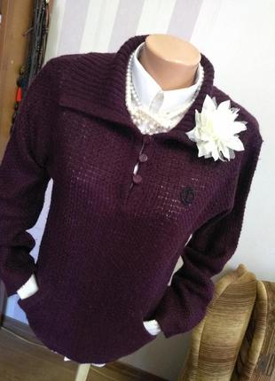 Дизайнерский винтаж мохеровый свитер джемпер кофта поло1 фото
