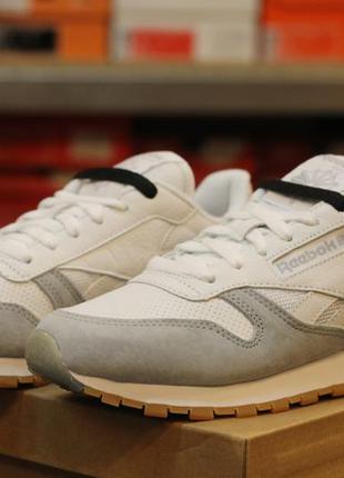 Кроссовки оригинал reebok classic leather perfect split pack "cloud grey" (ar2615)