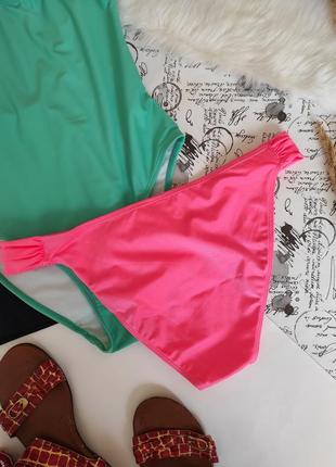 Яскраві неонові плавки жіночі низ купальника бікіні / рожеві трусики4 фото