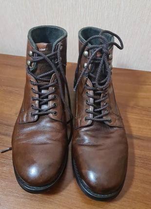 Классные  осенне- весение мужские кожаные ботинки zara1 фото