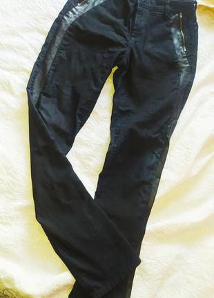 Лёгкие джинсы высокая талия nxd кож вставки1 фото