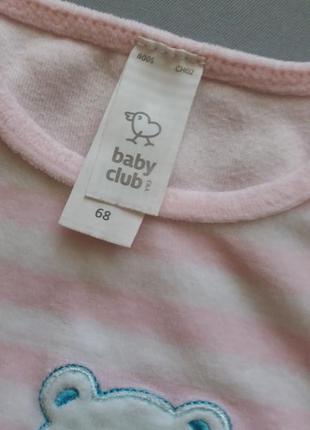 Велюрові повзунки як нові baby club. зростання 62-682 фото