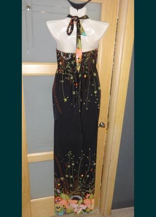 Красивый длинный чёрный сарафан платье в пол для беременных 44 46 s m6 фото