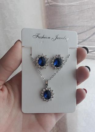 Набор сережки + подвеска