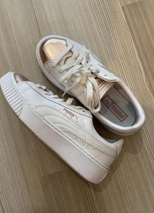 Puma basket platform metallic