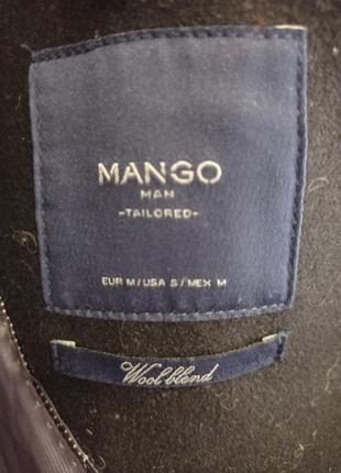 Пальто одноборное mango шерсяное р.м10 фото