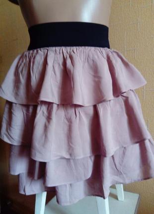 Zara юбка нежно-розового цвета. зара спідниця.5 фото