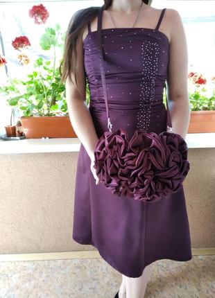 Вечернее платье + оригинальная сумка, m, l