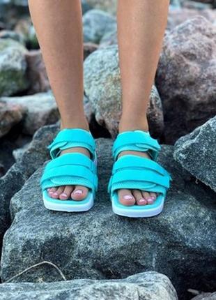Adidas sandals oceanic blue mint сандали/босоножки голубые мятные2 фото
