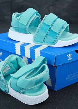 Adidas sandals oceanic blue mint сандали/босоножки голубые мятные7 фото