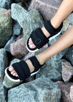 Adidas sandals black сандали/босоножки чёрные