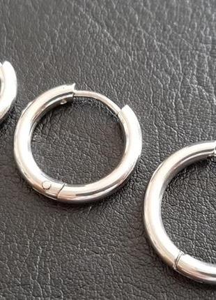 2шт крутые серьги кольцо сережки унисекс медицинская сталь8 фото
