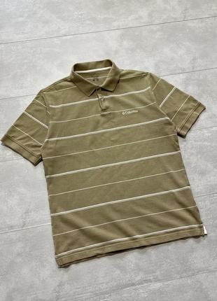 Columbia мужская оригинальная футболка l m коричневая поло майка