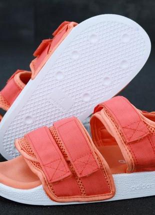 Adidas sandals coral orange сандали/босоножки оранжевые/коралловые2 фото
