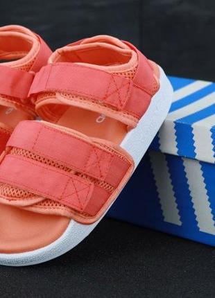 Adidas sandals coral orange сандали/босоножки оранжевые/коралловые3 фото