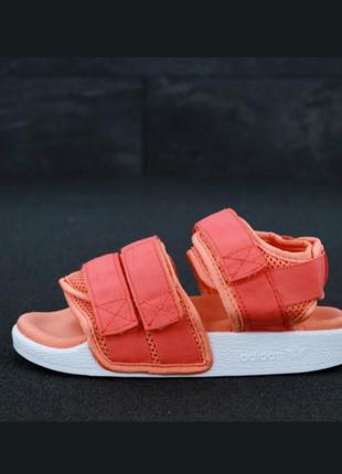 Adidas sandals coral orange сандали/босоножки оранжевые/коралловые1 фото