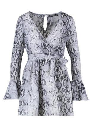 Платье сарафан короткий с поясом boohoo petite