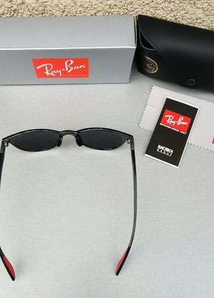 Ray ban ferrari окуляри унісекс сонцезахисні лінзи сірий металік дзеркальні5 фото