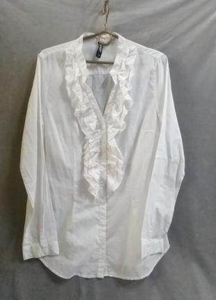 Бавовняна блуза в білому кольорі рр. l, xl