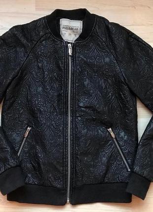 Куртка-бомбер з вишивкою pull&bear